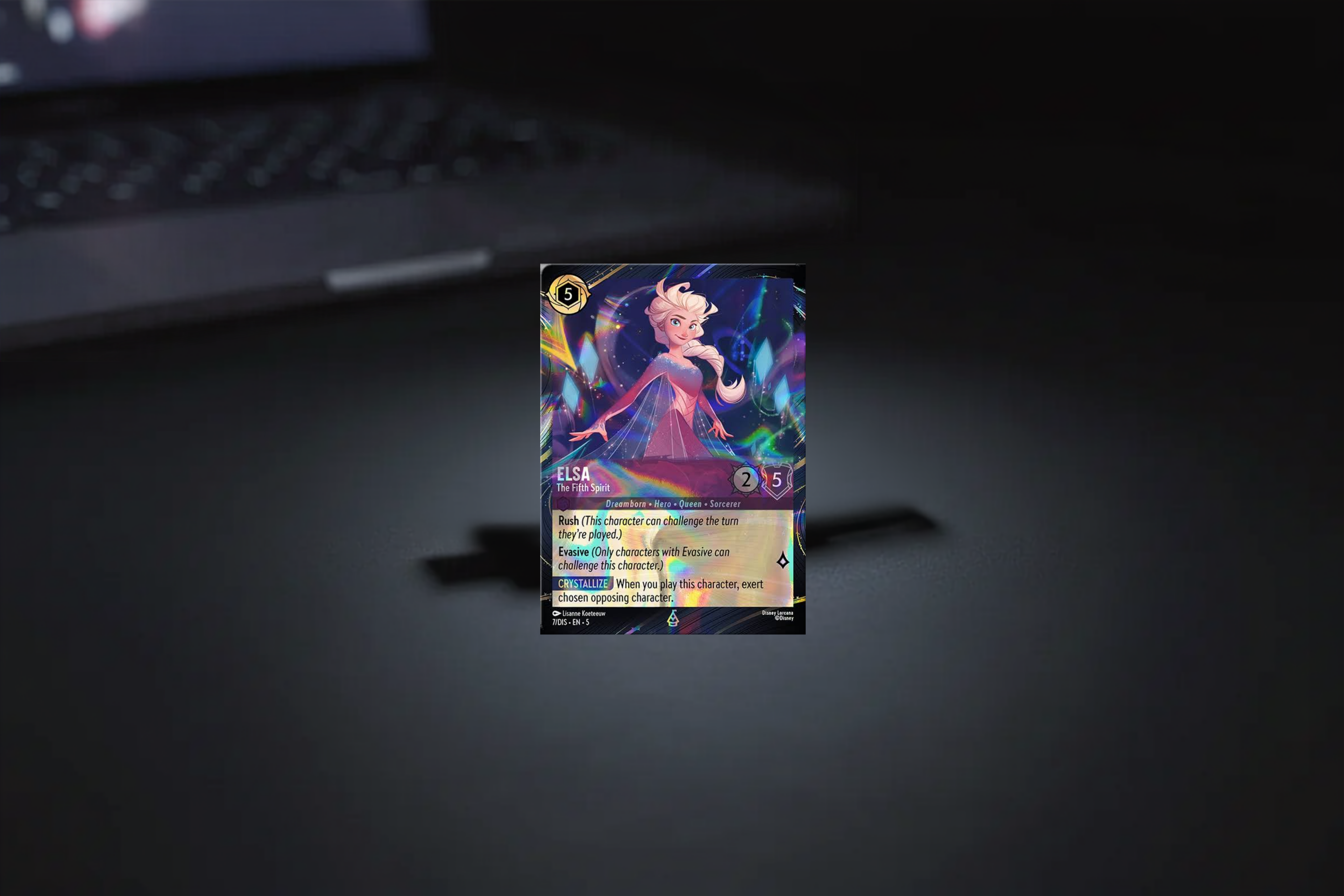 Disney Lorcana TCG 歷險之旅 樂園限定閃卡 - Elsa – The Fifth Spirit